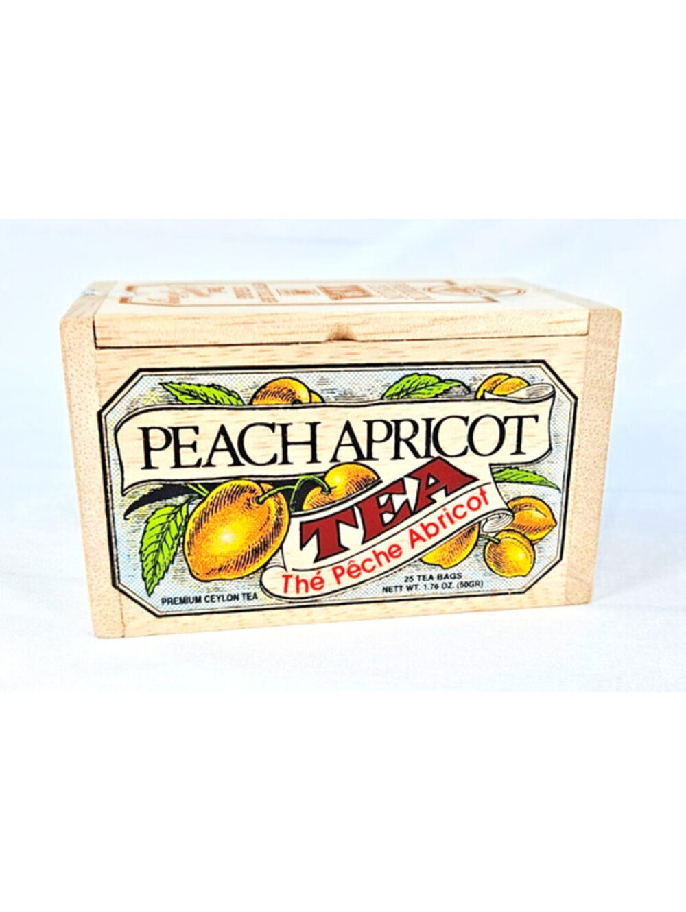 Decorative wooden box (box only) Peach Appricot Tea